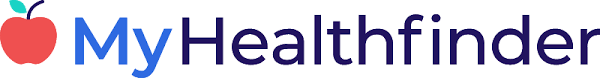 Promisecare Medical Group - My healthfinder logo featuring an apple, representing health education.