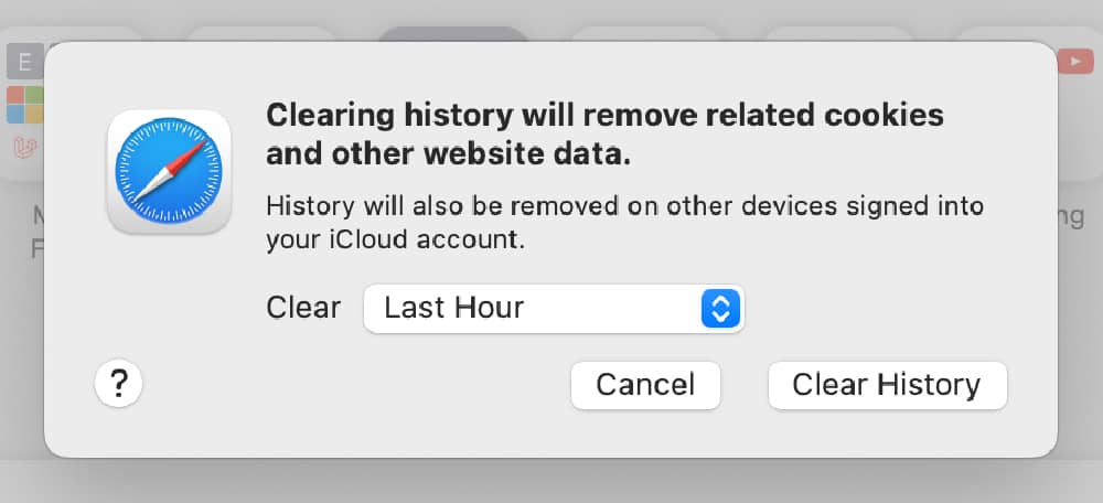 Safari delete browser cache on load green