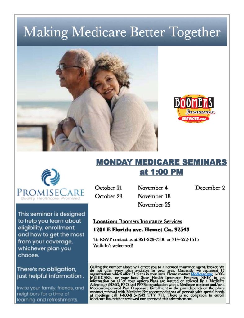 Promiscare aep meeting flyers with boomers