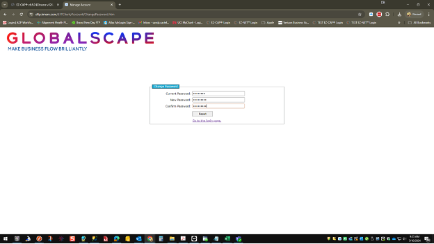 Subcap And Eligibility Sftp - Change Password