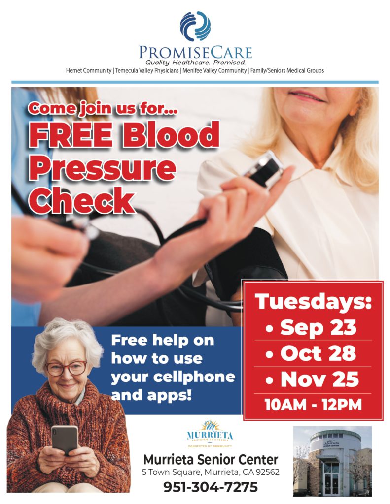 PromiseCare BP clinic flyer sept-oct-noc Murrieta Senior Center_page-0001